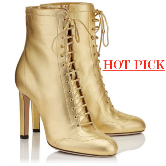 Jimmy Choo Shoes - Jimmy Choo Lace Up Lamb Leather Boots/Bootie